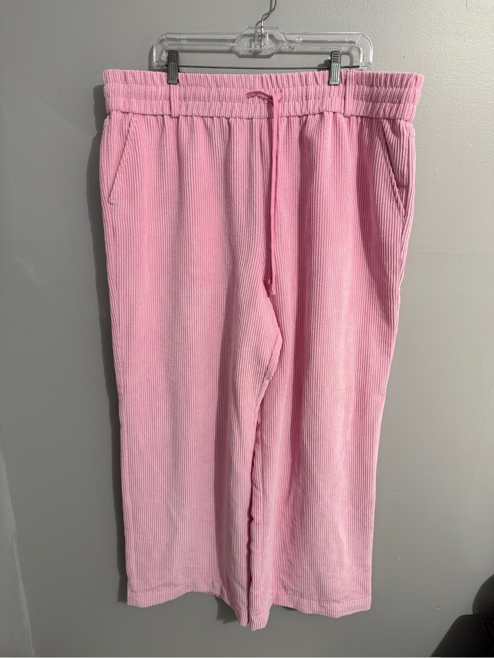 BDG Urban Outfitters Pants Womens XXXL Pink Ribbed Pull On Wide Leg New